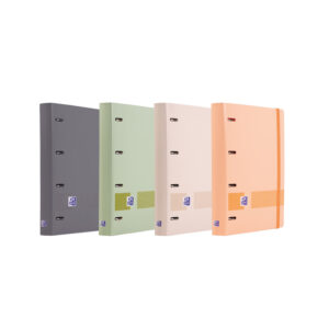 Carpeta 4 anillas oxford europeanbinder tapa extradura din a4 + recambio 120h cuadro 5 mm boreal + indices