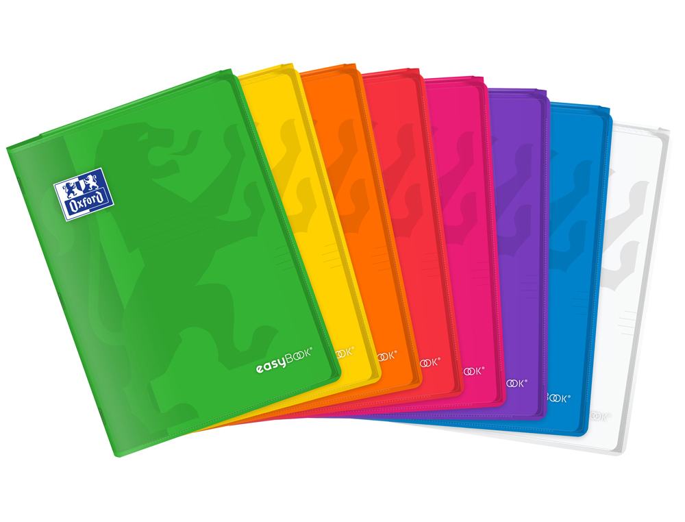 Libreta escolar oxford easybook tapa plastico din a4 48 hojas horizontal colores surtidos
