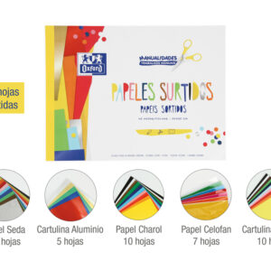 Bloc trabajos manuales oxford din a4 multiple 42 hojas colores surtidos