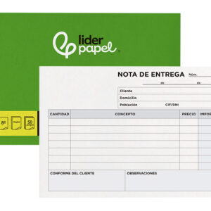 Talonario liderpapel entregas 8º original y copia t228 apaisado