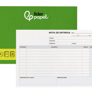Talonario liderpapel entregas cuarto original y 2 copias t329 apaisado