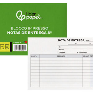 Talonario liderpapel entregas octavo apaisado 228 duplicado -texto en portugues
