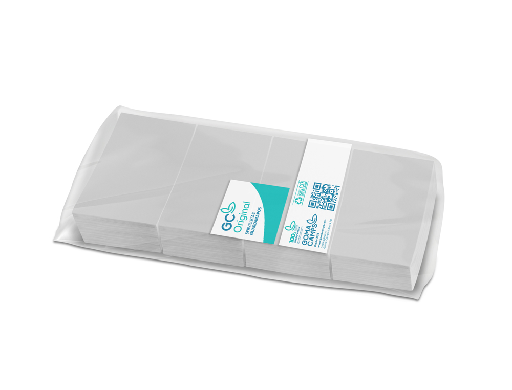 Servilleta mini gc blanca 9x12'2 cm 1 capa paquete de 400 unidades