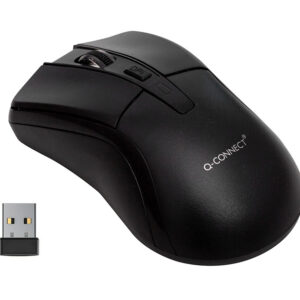 Raton q-connect optico 1000 dpi inalambrico nano receptor usb 2,4 ghz negro