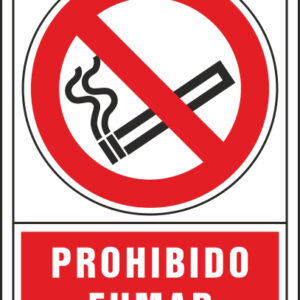 Pictograma syssa señal de prohibicion prohibido fumar en pvc 245x345 mm
