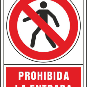 Pictograma syssa señal de prohibicion prohibida la entrada en pvc 245x345 mm