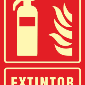 Pictograma syssa señal de extintor en pvc fotoluminiscente 210x297 mm