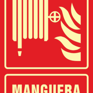 Pictograma syssa señal de manguera en pvc fotoluminiscente 210x297 mm