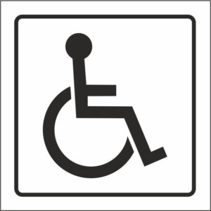 Pictograma syssa señal de discapacitados en pvc 105x105 mm