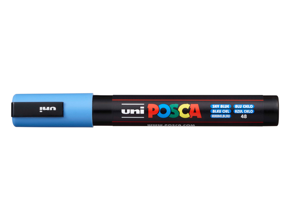 Rotulador uni posca pc-5m marcador de pintura punta conica 1,8-2,5 mm azul cielo