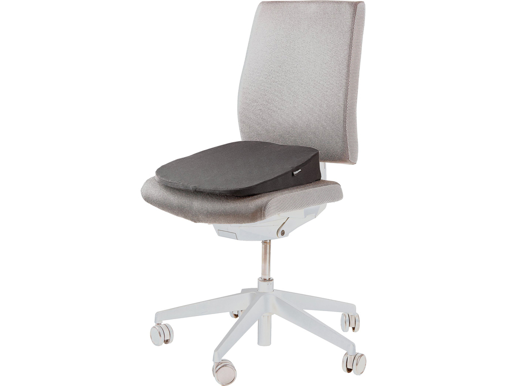 Cojin de asiento fellowes breyta en cuña color negro 90x430x430 mm