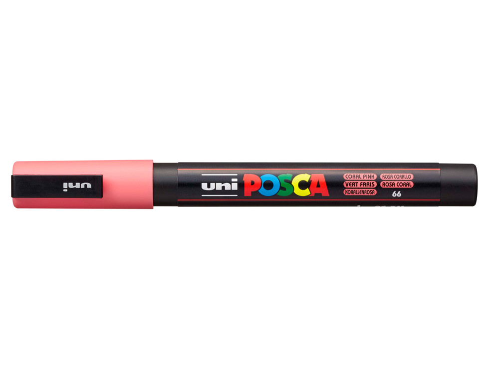 Rotulador uni posca 0,9 - 1,3mm pc-3m rosa coral