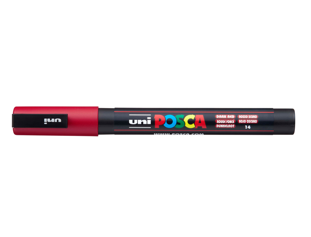Rotulador uni posca 0,9 - 1,3mm pc-3m rojo oscuro
