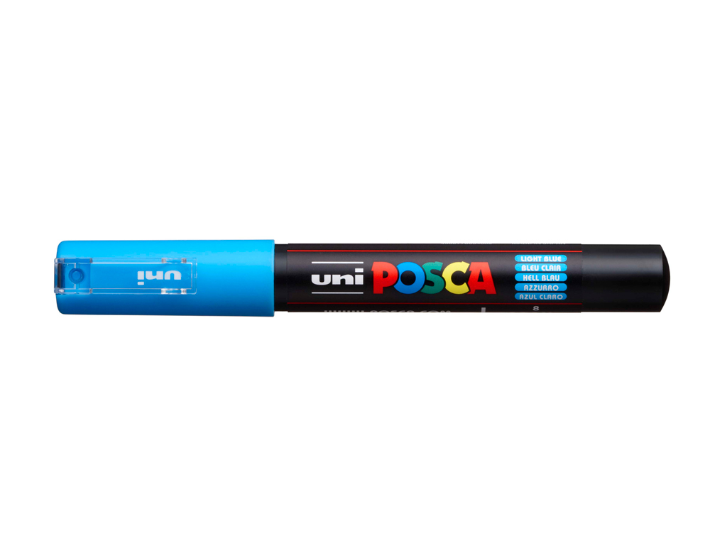 Rotulador uni posca 0,7 mm pc-1m azul claro