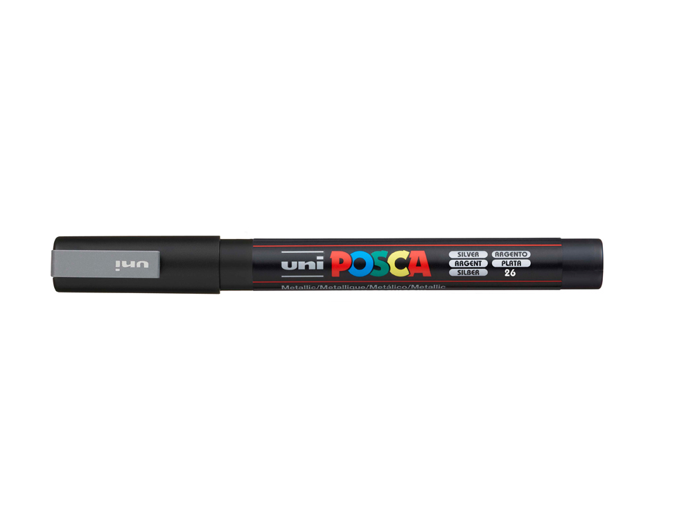 Rotulador uni posca 0,9 - 1,3 mm pc-3m plata