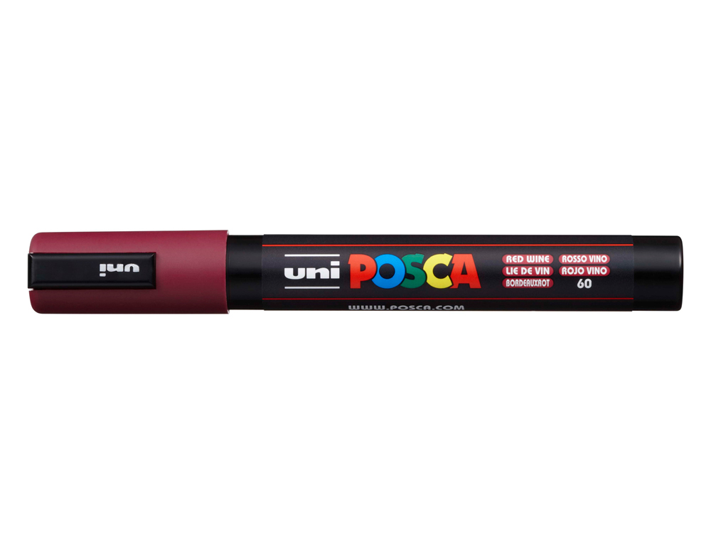Rotulador uni posca 1,8 - 2,5 mm pc-5m rojo vino