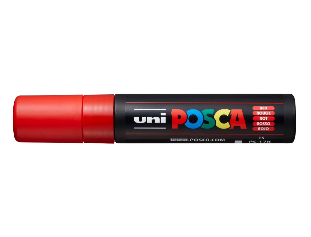 Rotulador uni posca 15 mm pc-17k rojo