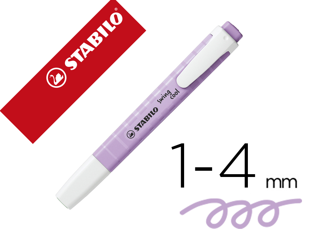 Rotulador stabilo fluorescente swing cool pastel violeta