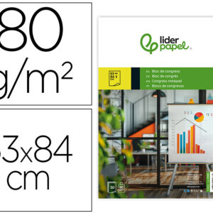 Bloc congreso liderpapel liso 630x840 mm 50 hojas 80 g